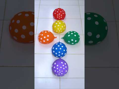 Rainbow Splash 🌈🔴🟡🟢 Popping Colorful Water Balloon Orbeez #asmr #funny #poppballons #satisfying