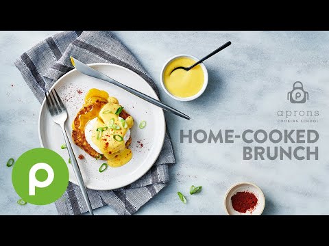 Sweet Corn Cake Eggs Benedict with Hollandaise -...