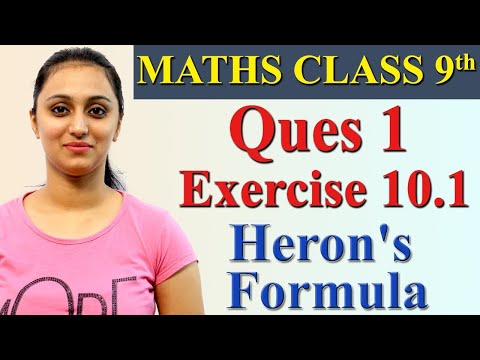 Q 1, Ex 10.1, Chapter 10 - Heron's Formula, Maths Class 9th, NCERT