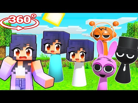 ALL SPRUNKI WANT TO BECOME Aphmau in Minecraft 360°!