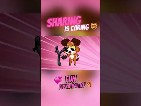 Black vs Pink Pizza 🍕 The Power of Sharing – Good Habits to Learn 😻 PURR PURR