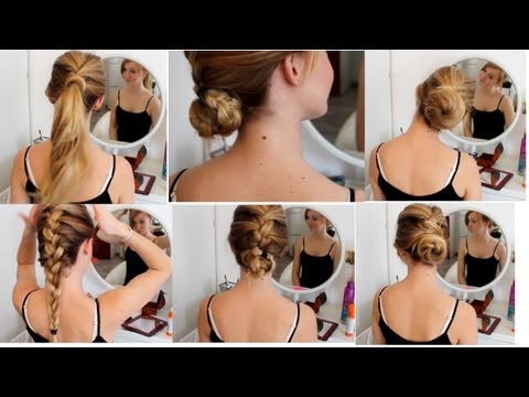 HAARTUTORIAL - 6 super einfache und schnelle (Flecht-)Frisuren