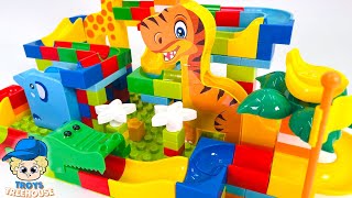 Let's Build a Fun Marble Maze with Building Blocks