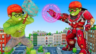 NickHulk vs NickBuster – Giant Heroes Clash to Save the Earth | Scary Teacher 3D Epic Fight