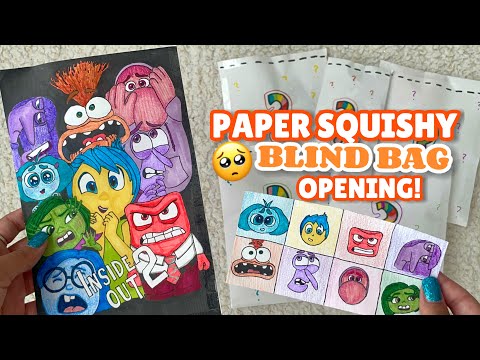 Opening Inside out 2 paper squishy blind bags!