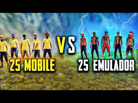 25 MOBILES VS 25 EMULADORES!! CONFRONTO ÉPICO NO FREE FIRE.
