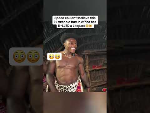 Speed couldn’t believe this 14 year old boy in Africa has K*LLED a Leopard😳🤯 #ishowspeed #fyp
