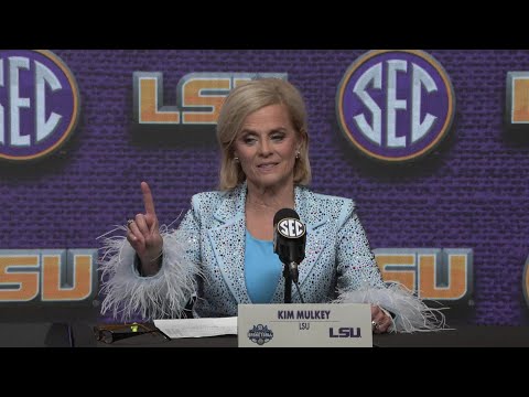 LSU Kim Mulkey LOSS to South Carolina postgame, addresses court melee & Angel Reese