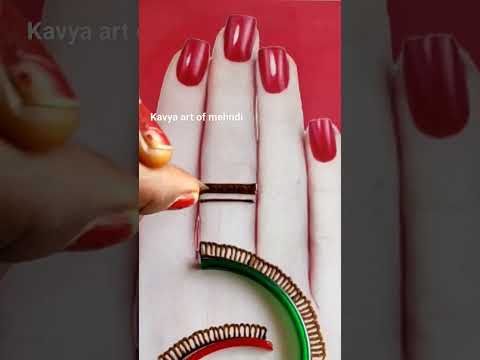 Beautiful Bangles Mehndi Design For Back Hand || #video#new#kavya#mehndi shorts