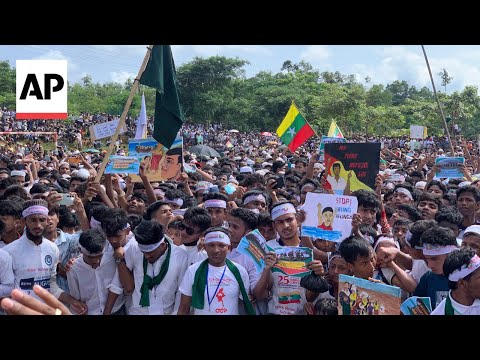 YouTube video thumbnail: Rohingya Refugees in Bangladesh Mark Anniversary of Myanmar Exodus
