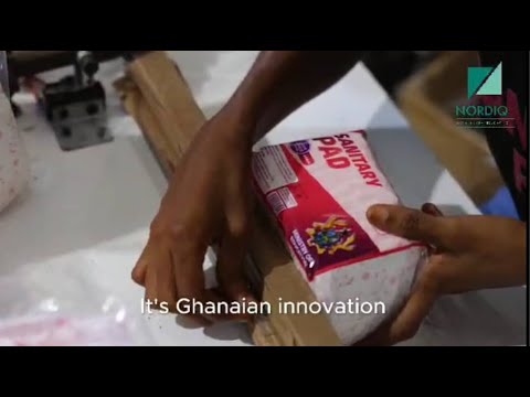 YouTube video thumbnail: Ghana’s Nordiq Hygiene Fights Period Poverty and Creates Jobs With Local Pads