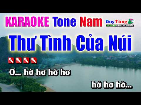 Karaoke || Thư Tình Của Núi – Tone Nam || Nhạc Sống Duy Tùng