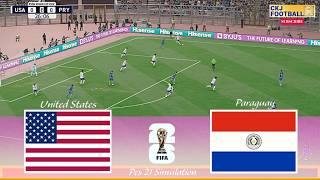 United States Vs Paraguay | World Cup Round 1 | PES 21 Simulation