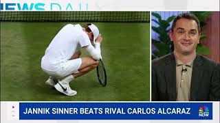 Jannik Sinner & Carlos Alcaraz rivalry heats up at Wimbledon (NBC News Now)