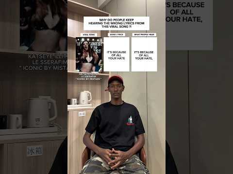 WHY DO PEOPLE KEEP HEARING THE WRONG LYRICS FROM THIS VIRAL SONG ?! " ICONIC BY MISTAKE " #shorts