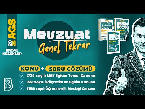 MEB-AGS / Mevzuat - Tek Videoda Genel Tekrar - ''Konular, Püf Noktalar, Taktikler!" - Erdal KESEKLER