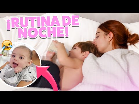 NUESTRA RUTINA DE NOCHE con DOS BEBÉS 😴🍼