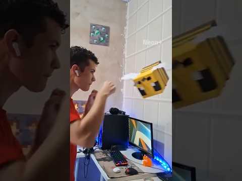 Fazendo a ABELHA do Minecraft #quarto #neon #tech