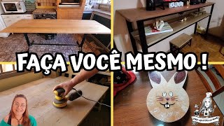 FIZEMOS UM RACK E UMA MESA PRA OITO PESSOAS QUE FICARAM INCRÍVEIS