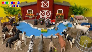 Animales de la granja de juguete DIY: Arena Cinética, Laguna y Animales 🐷🐴 Mimonona Stories