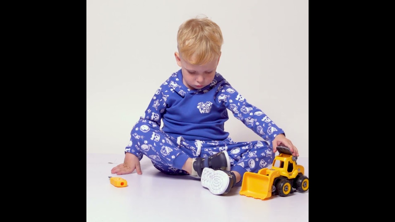 Сборный колёсный погрузчик с шуруповёртом с 3лет - видео Сборный колёсный погрузчик с шуруповёртом с 3лет - видео