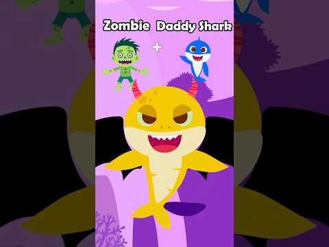 Shark Family Becomes Spooky Zombies!🧟‍♂️🎃 #shorts #education #kids