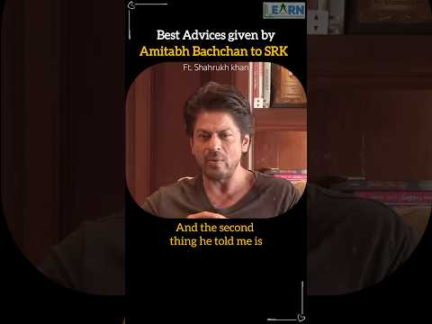 Best advice ever given to Shahrukh khan by Amitabh Bachchan sir | AB | SRK | King khan | Amit ji