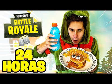 24 HORAS COMENDO COMIDA SÓ DO FORTNITE! *desafio*