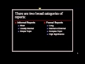 Understanding Formal and Informal Reports
