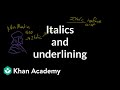 Understanding Italics and Their Uses