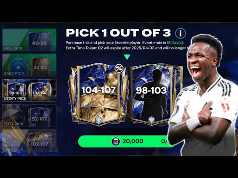 FC MOBILE 25 • NEW 104-107 MARKET UTOTY PICK PACK OPENING IN MY FREE ACCOUNT & I GOT SOMETHING GOOD!