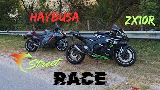 Hayabusa Tried Racing a ZX10R… Big Mistake!