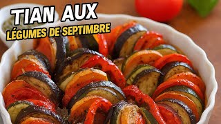 👉 Tian aux légumes de septembre 🍅🍆🥔 | Recette facile, saine et colorée