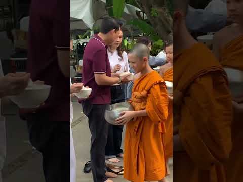 พ่อบรู๊ค แม่กบ สุวนันท์ ใส่บาตรลูกสามเณรบุญณดล #ธรรมสถานวัดพระราม๙กาญจนาภิเษก 🌸🌸🌸