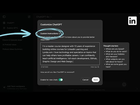 ChatGPT Tip - Custom instructions for better responses