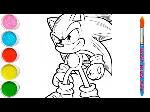 How to Color Sonic The Hedgehog – Easy Step-by-Step for Kids!