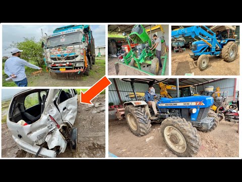TATA 3530 Tipper 12 Tyre is Police Station After Accident | John Deere 5050 | Sonalika 60 Rx Service