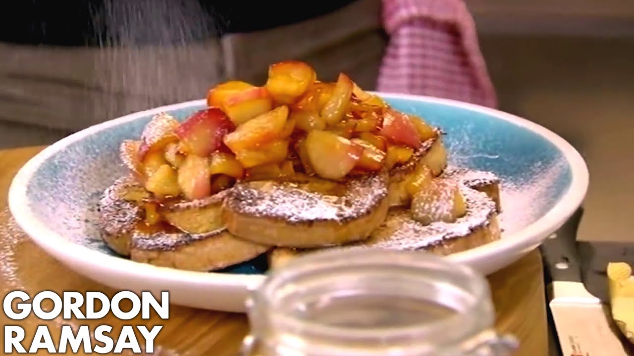 Gordon Ramsay s Cinnamon Eggy Bread with Quick Stewed Apples