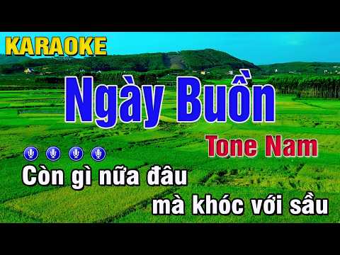 Ngày Buồn Karaoke Tone Nam (D#m) Trung Hiếu Karaoke