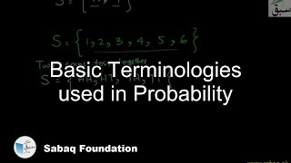 Basic Terminologies used in Probability