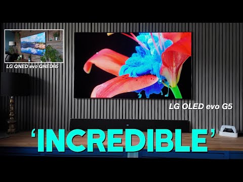 Two Incredible 4K TVs  NEW 2025 65 inch LG OLED evo G5 and 75 inch LG QNED evo QNED85