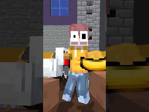 Help Noi Choose! Chicken 🐔🐔🐔 or Banana 🍌🍌🍌 #minecraft #matthewcraft #shorts