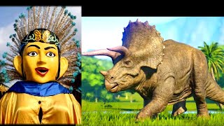 Ondel Ondel nyanyi Dinosaurus 😛😍 dinosaur