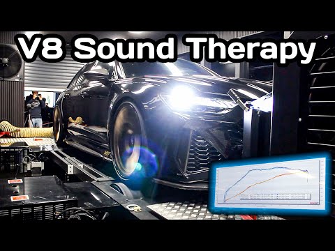 890HP Audi RS6 C8 Rowdy Dyno Runs (back to back) - V8 SOUND THERAPY