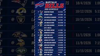 Este SERÍA el calendario de los BUFFALO BILLS para 2026 🏈 🦬