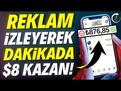 HIZLI OL: 30 SANİYE REKLAM İZLEYEREK $8 PARA KAZAN! 💰- Reklam İzleyerek İnternetten Para Kazanma