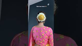 Hair bun hack for onam ❤️ #hairstyle #mogra #onamspecial #lehenga