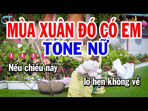 Karaoke Mùa Xuân Đó Có Em Tone Nữ Bm | Nhạc Sống Mới || Karaoke Tuấn Kiệt