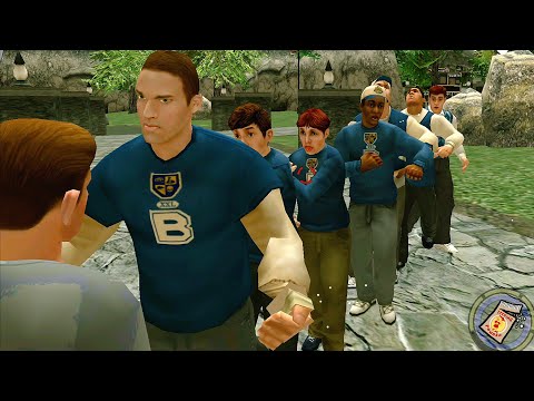 Bif Taylor fighting 6 Jocks at once: Bully Anniversary Edition