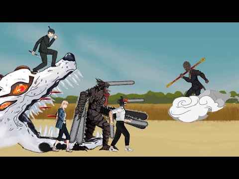 Chainsawman Devil, Denji, Power, Akigun Vs Sun Wukong - Animation